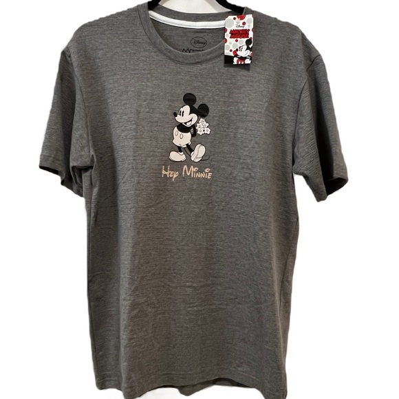 Men’s Disney Shirt “Hey Minnie” in Grey NWT - Picture 1 of 7